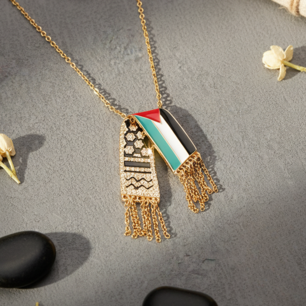 Qamar Keffiyeh Necklace