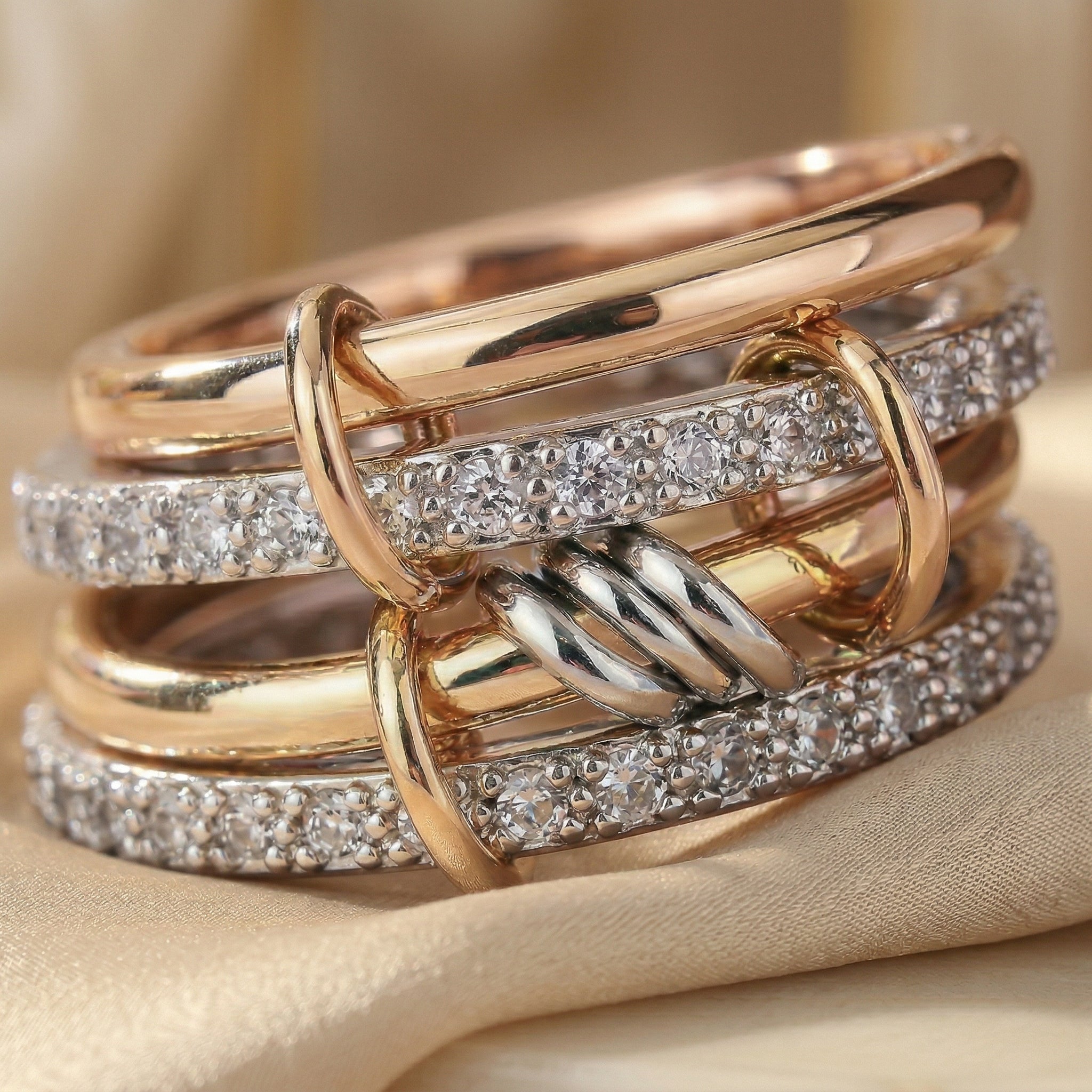 Qamar Sabr Stack Ring