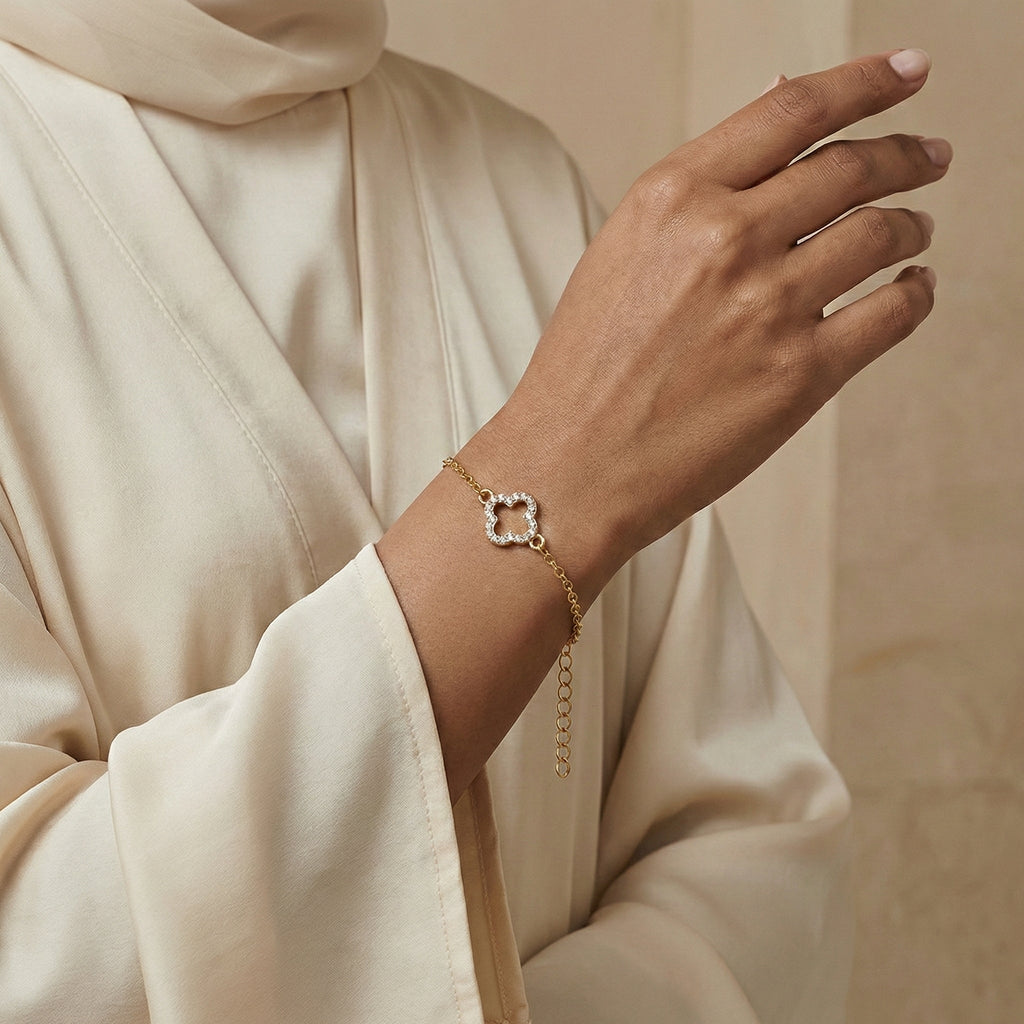 Luxe Crystal Clover Bracelet