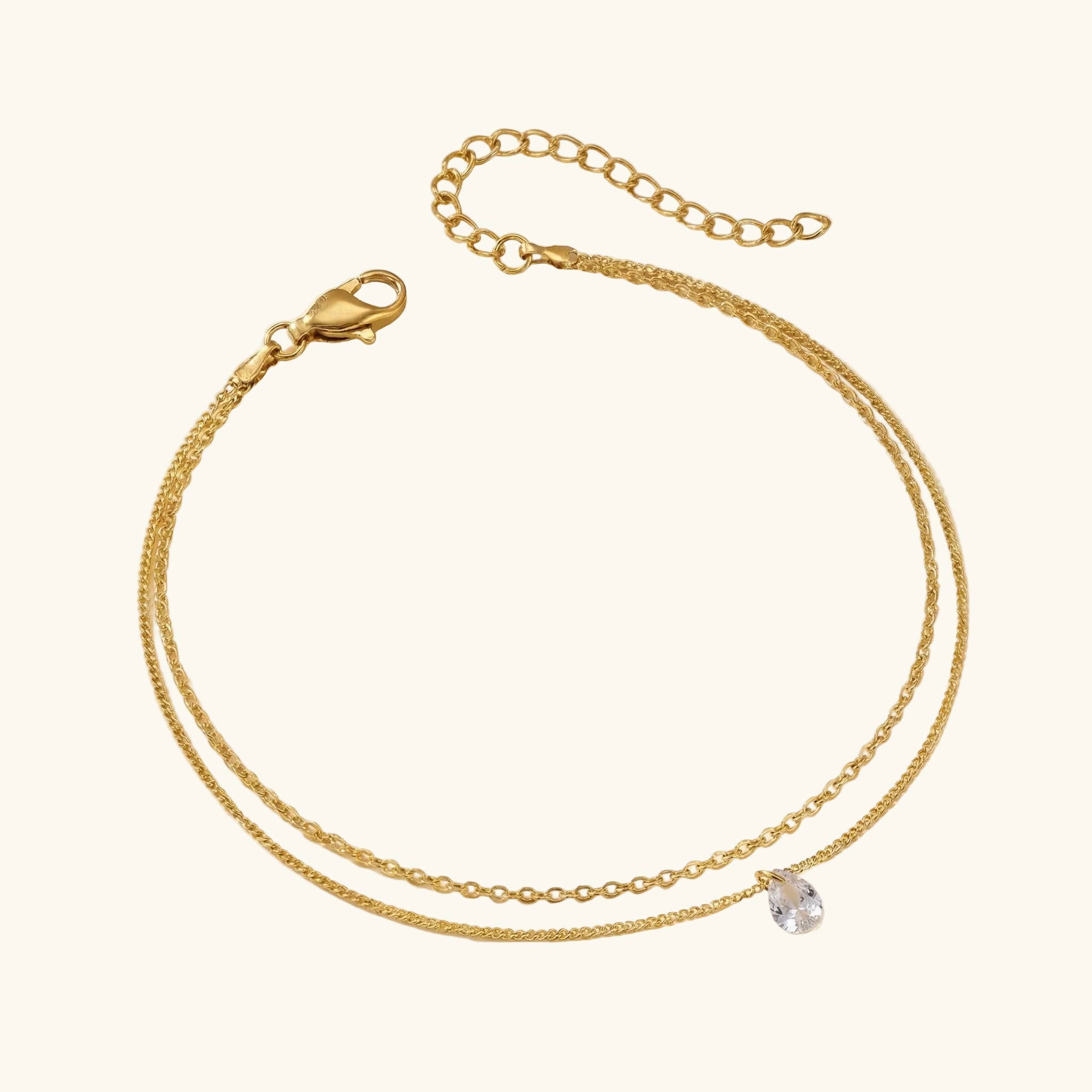 White Petal Shell Layered Anklet