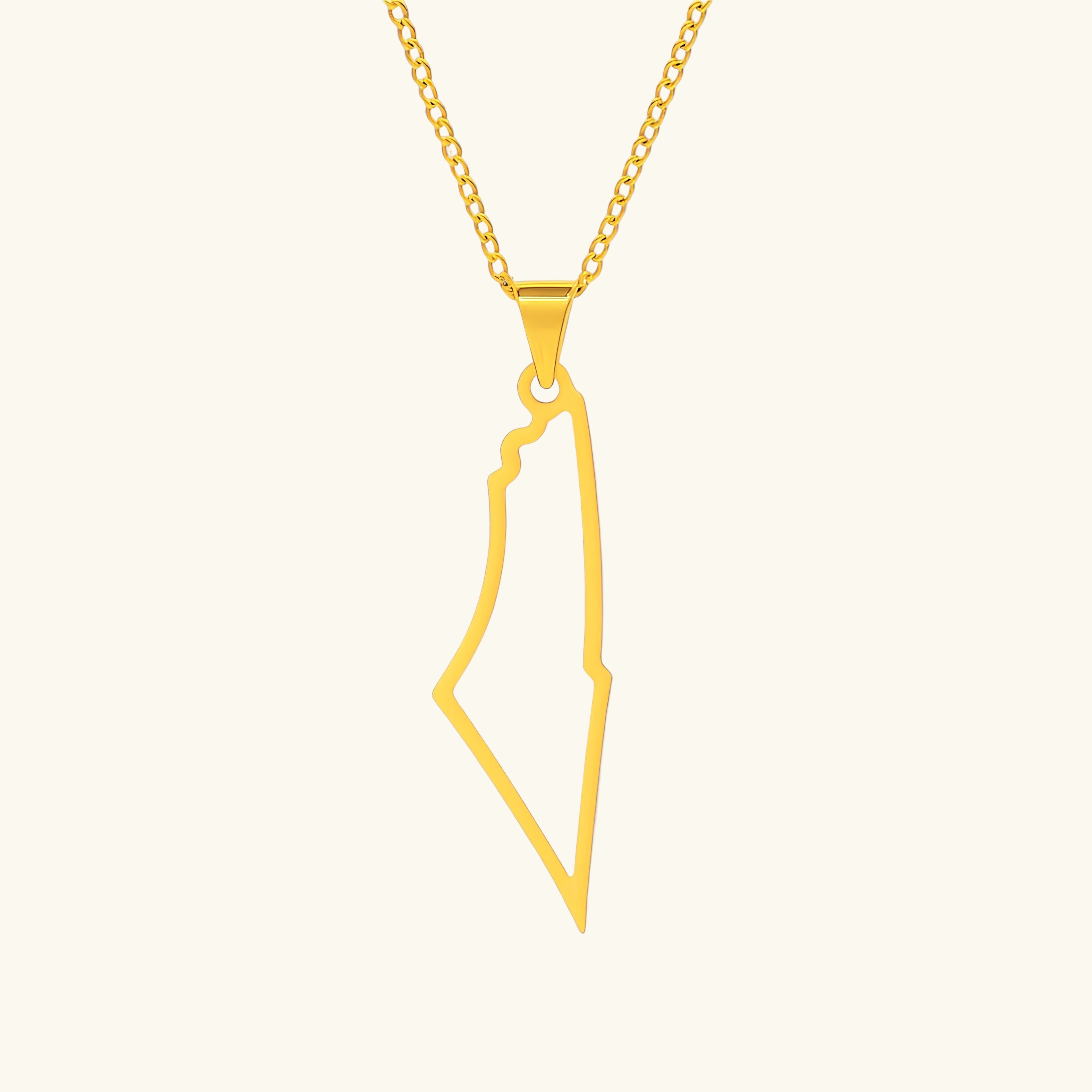 Qamar Palestine Map Necklace