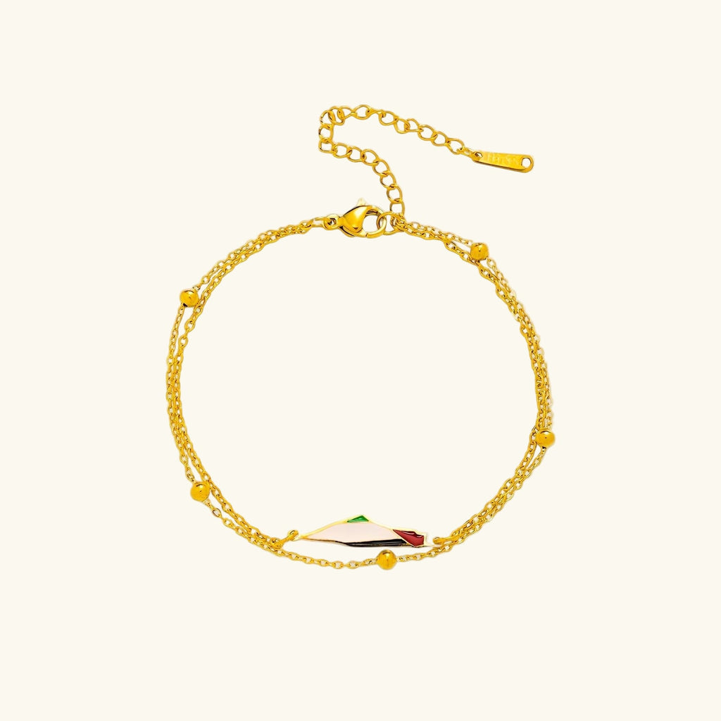 Qamar Palestine Map Bracelet