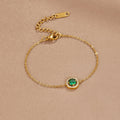 Green Emerald Crystal Bracelet